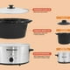 thumbnail image 2 of Elite Gourmet MST-500D Olla de cocción lenta eléctrica, incluye cazo de 0,75 cuartos con temperatura ajustable, platos principales, salsas, guisos y salsas, tapa de vidrio y vasija aptas para lavavaji, 2 of 5