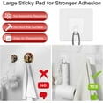 thumbnail image 3 of Large Adhesive Hooks, 10 Pack Heavy Duty Utility Hooks for Hanging 33lb, Damage Free Sticky Hanging, No Trace Self-Adhesive Wall for Kitchen Bathroom Office Multiple Uses, 3 of 8