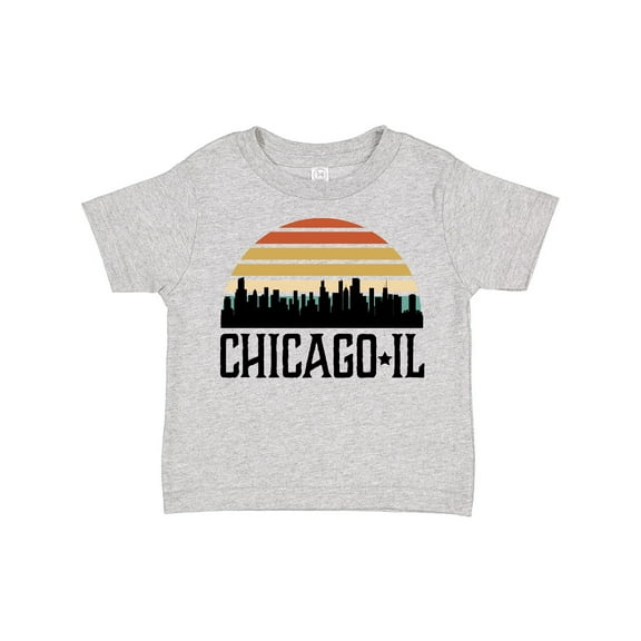 Inktastic Chicago Illinois Skyline Vintage Boys or Girls Toddler T-Shirt