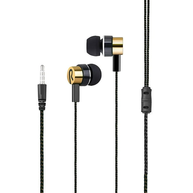 Wired In-Ear Headphones with Microphone 35mm Jack Compatible Android Smartphones Laptops MP3 Players Gaming Devices Walkman