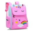 thumbnail image 5 of Mochila escolar de dibujos animados de unicornio para escuela primaria, mochila espacial para niños de grado 1-3-6, mochila para jardín de infantes con logotipo, 5 of 5