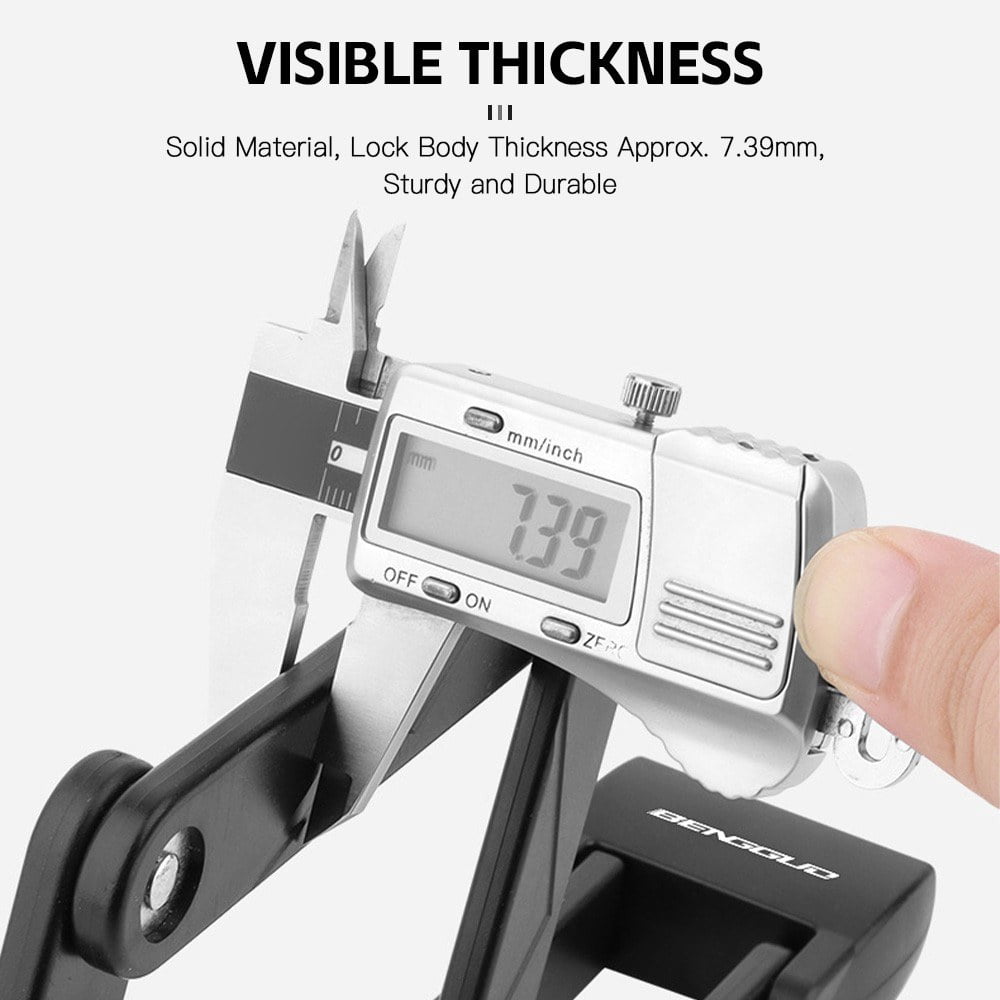 BENGGUO Portable Folding Bike Lock 76.7cm for Bicycle and Motorcycle