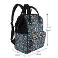 thumbnail image 2 of Fotbe Playful Foxes Forest Blues Mochila Maternidad - Lona de Sarga Impermeable, Mochila de Pañales de Gran Capacidad con Múltiples Bolsillos y Correas Ajustables, 2 of 6