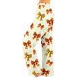 thumbnail image 2 of Women's Bowknot Print Plush Pajama Pants, Soft Fleece Casual Sleep Lounge Trousers Warm Nightwear Slacks, Yellow, XL, 2 of 5