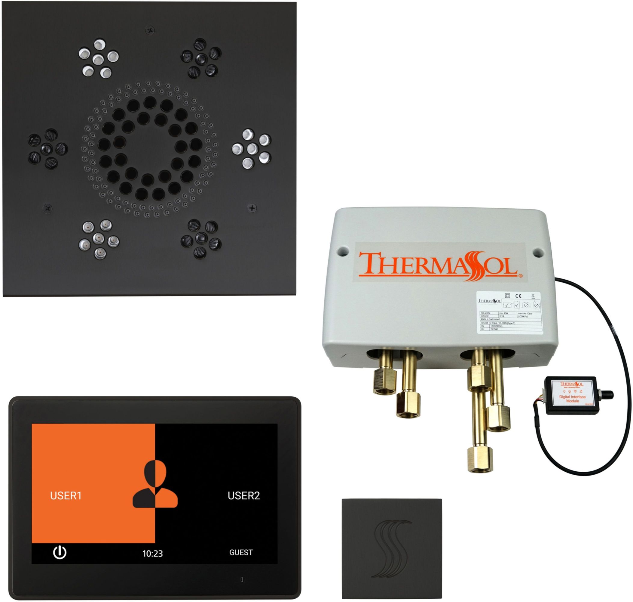 Thermasol Twp10us Thermatouch Steam Shower Kit Black