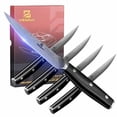 thumbnail image 2 of PIKLOHAS STEAK KNIVES SET OF 4, 4.5", GERMAN/SHARPED EDGE - BLACK, 2 of 5
