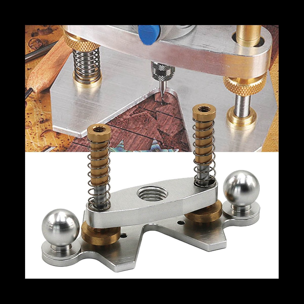 Precision- Router- Base- Sound- Hole Circular- Hole- Tools High-Quality Metal- Guitar Luthier- Tool Guitar Maintenance- Rep