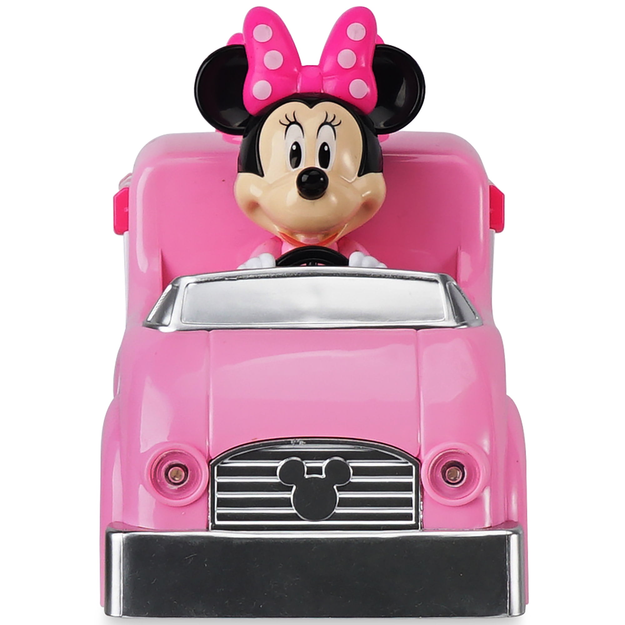 Disney Junior: Press N' Go - Minnie Mouse Ice Cream Truck - 5.5” Pink & White Toy Vehicle, Flashing Lights & Sounds Car, Desserts Shop Play, Kids 3+