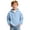 Sky Blue, variant on GiLiling Kids Waffle Hoodie - Boys Girls Solid Color Quarter Zip Long Sleeve Drawstring Hooded Sweatshirt with Pocket (Grey, 8-9 Years)