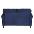 thumbnail image 4 of Sarah 57 Inch Loveseat- Blue Velvet- Stitch Tufting- Reversible Cushions, 4 of 6