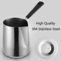 Stainless Steel Butter and Coffee Warmer,Turkish Pot,Mini Melting Pot Milk with Spout -(350ML)