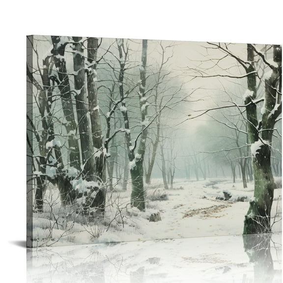 COMIO Odeyina Christmas Tree Canvas Wall Art Prints,Modern Farmhouse Style Fine Art Winter Landscape Pine Trees Retro Rustic Vintage Poster Funky Art Christmas Gift Decorative For Bedroom Living Room