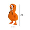 thumbnail image 2 of Desk Goose Outfits & Tabletop Accessories - Magnetic Mini Porch Goose Statue with Key & Clothes Decor, Cute Animal Ornament for Home Tabletop, Office Desk, Entryway, Living Room, 2*6in, Orange, 2 of 5