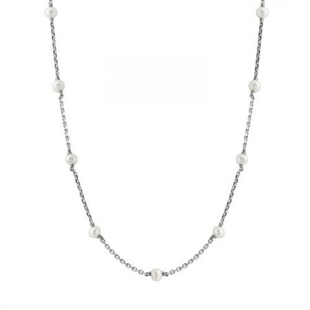 Foreli Freshwater Pearl 14K White Gold Necklace