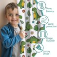 thumbnail image 3 of Blackout Kids Curtains,White Green Dinosaurs Floral Pattern Childrens Insulated Curtains Set Of 2,Bedroom Essentials,Toddler Room Decor 42"x54", 3 of 5