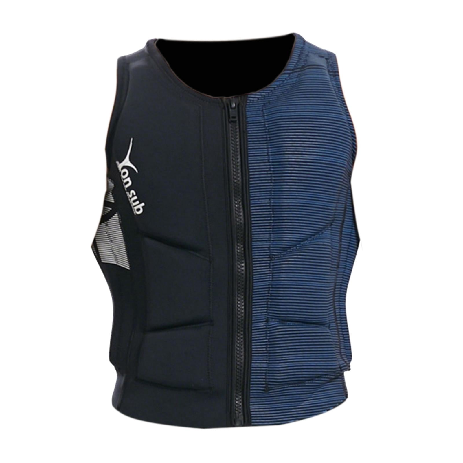 harayaa Life Vest Portable Summer Buoyancy Aid for Motorboat Paddleboarding Swimming XL blue black
