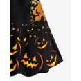 thumbnail image 4 of Rosegal Women's Plus Size Halloween Pumpkin Castle Print Dress, 4 of 5