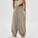 thumbnail image 5 of Pantalones Holgados Informales de Algodón para Mujer, de Pierna , con Costuras de Cordón y Bolsillos. Gris M, 5 of 10