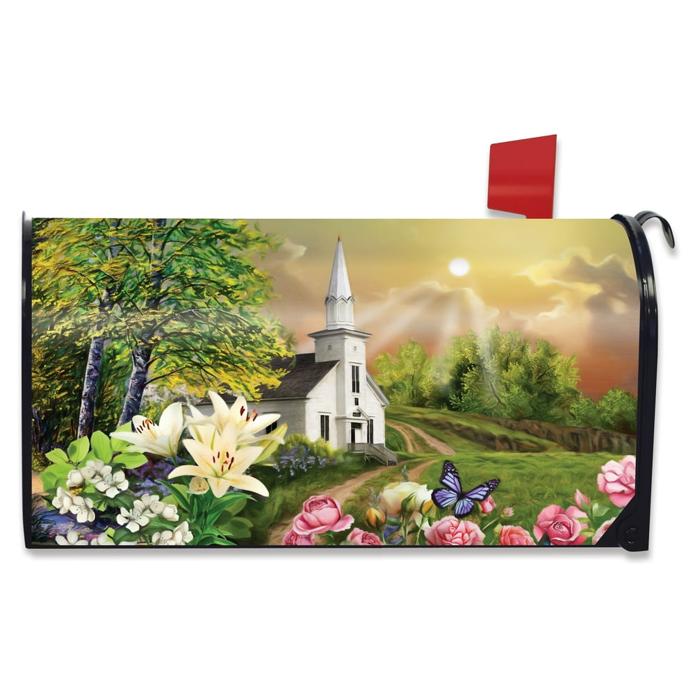 Spring Church Mailbox Cover Easter Standard Briarwood Lane