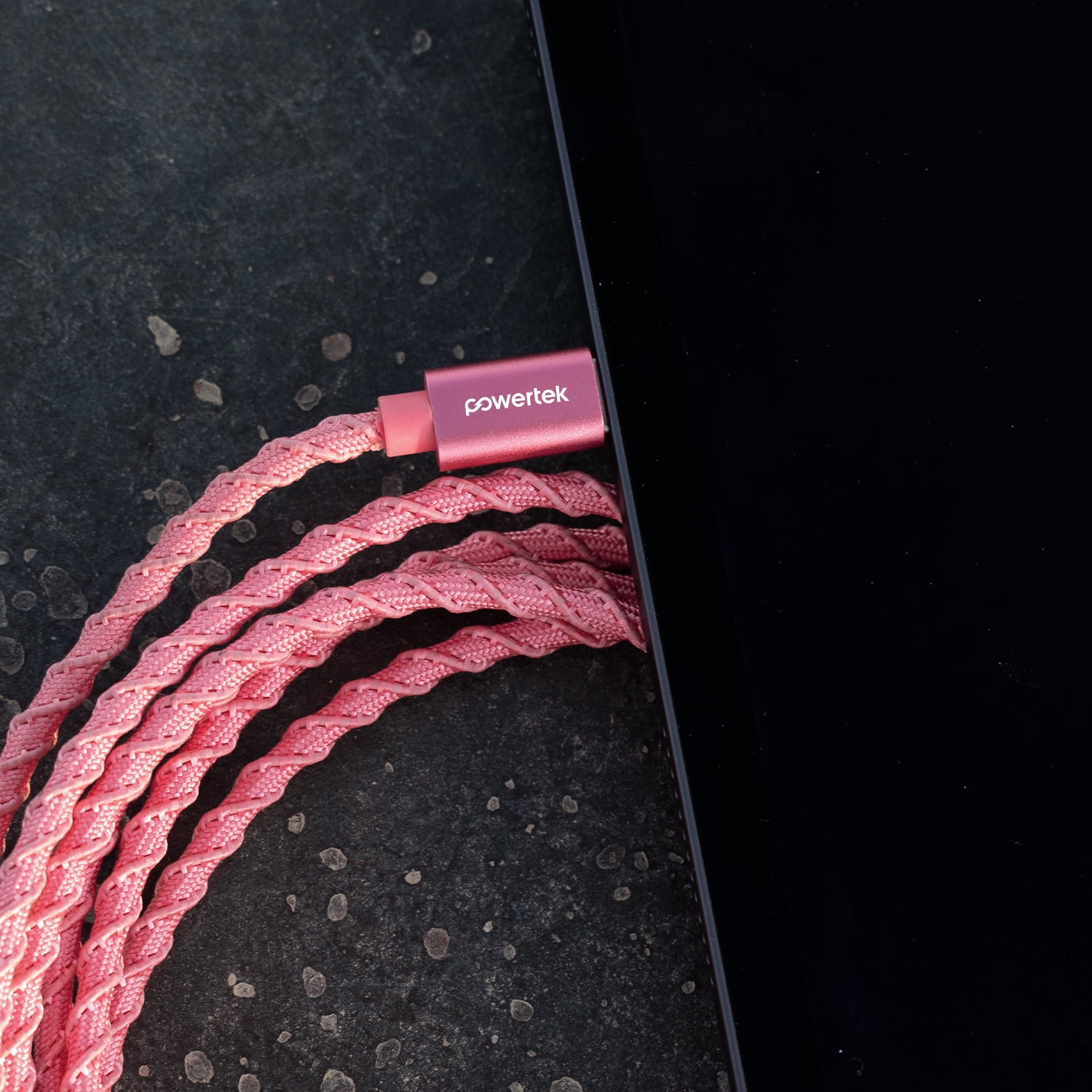 Liquipel Powertek USB-A to USB-C Twizzler Cable - Pink