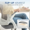 thumbnail image 2 of CELTOSS Ergonomic Office Chair, Flip-Up Arms, Adjustable Lumbar Support, Grey, 2 of 10