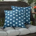 thumbnail image 2 of Greendale Home Fashions 17'' x 17'' Reversible Outdoor Throw Pillow, Set of 2, Stars, 2 of 4