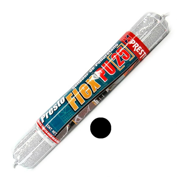 Sellador Poliuretano Presto Flex PU-25 600ml Salchicha Color Negro