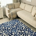 thumbnail image 2 of Linon Home Decor Trio Area Rug Collection, Ivory and Blue, 5' x 7', 2 of 5