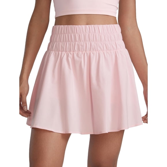 Mini falda de tenis CRZ YOGA de tiro alto con bolsillos rosa XL