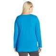 thumbnail image 2 of Just My Size Womens Plus Size Long Sleeve Tee, Deep Dive, 1X, 2 of 2