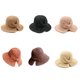 thumbnail image 3 of Qarigey Lady Summer Sombrero de paja Bowknot Floppy Wide Brim Sun Hats Playa Deporte Ahuecado Plegable De moda para damas adultas Sombreros Beige M (56-58 cm), 3 of 6