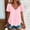 A215 Pink, variant on Elegant Eyelet Embroidered Blouse for Women Scalloped V Neck Short Sleeve Loose Fit Breathable Summer Eyelet Lace Textured Casual Fashion Top