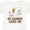 thumbnail image 4 of Inktastic My Grandpa Loves Me Girls Girls Long Sleeve Baby Bodysuit, 4 of 5