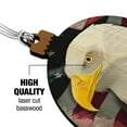 thumbnail image 3 of American Bald Eagle Flag USA Patriotic Wood Christmas Tree Holiday Ornament, 3 of 6