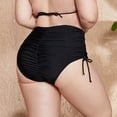 thumbnail image 5 of Charmo Womens Plus Size Drawstring Swim Shorts Ruched High Waisted Swimsuit Bottoms, 5 of 5