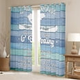 thumbnail image 2 of Lake Rules Curtains, Go Boating Curtains & Drapes 38"Wx45"L 2 Panels, Rustic Farmhouse 30%-50% Blackout Curtains Lake Cabin Decor, Wooden Barn Door Lake House Window Curtains For Lake Lovers Gifts, 2 of 5