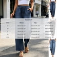 thumbnail image 3 of Womens Loose Denim Trousers Baeitkot Womens Elastic Waist Wide Leg Jeans Casual Loose Denim Trousers with Side Pockets Light Blue XXL, 3 of 8