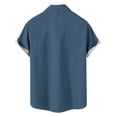thumbnail image 6 of Hfnxid Mens Summer Button Down Shirt Big and Tall Short Sleeve Shirts Color Block Work Tshirt Summer Cuba Beach Tee, 6 of 7