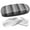Grey, variant on OPTIPAK Hard Shell Glasses Case – Medium Striped Deluxe Eyeglass Case with Microfiber Cleaning Cloth – Protective Glasses Holder for Men & Women (Pack of 1)