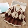 thumbnail image 3 of OGLCCG Girls 2 Piece Skirt Set Kids Long Sleeve Knit Button Down Cardigan and Pleated Mini Skirt Sets Fall Outfits 5-14 Years, 3 of 4