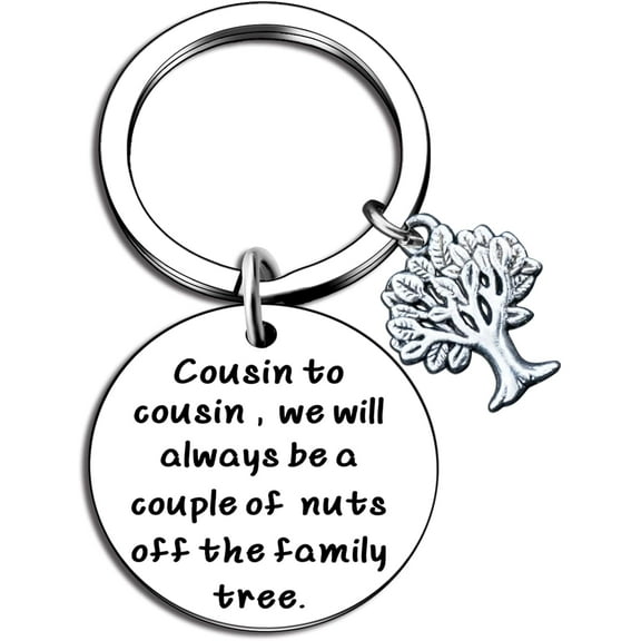 Cousin Gifts for Women Men Gifts Funny Things for Teen Teen Gift Funny Keychain Birthday Christmas Easter Basket Stuffers Gift for Cousin Key Chains