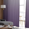 thumbnail image 4 of Purple Ombre Semi Sheer Curtains 63 Inch Length 2 Panels Set, Farmhouse Gradient Modern Abstract Art Sheer Kitchen Curtain Privacy Voile Window Curtain for Living Room Bedroom Rod Pocket Drapes, 4 of 7