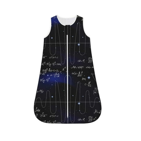 

Fotbe Mathematica Science Pattern Sleep Sack - Baby Wearable Blanket with Zipper Extra Soft Cotton Sleeveless Sleeping Bag for Infants-Small