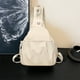 thumbnail image 5 of Bolsa de pecho grande capacidad beige, bolso cruzado, mochila, 5 of 6