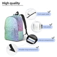 thumbnail image 4 of Honeii Beautiful Glitter Print Canvas College Laptop Backpack, Durable Rucksack Travel Notebook Bag School Backpack Book Bag for Men Women-Medium, 4 of 7