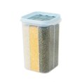 thumbnail image 1 of Dry Food Dispenser Removable Baffles Large Capacity Transparent Box Sealed Lid Moisture Proof Dust-proof Reusable Rice Grain Storage Box Fridge Food Sealed Jar Kitchen Organizer, 1 of 7
