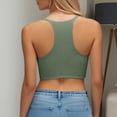 thumbnail image 2 of Glisme Swimsuits For Women 50S Tie Knot Back Soft Padding Bikini Top Swimsuit Tops Army Green Bathing Suits For Swimming Pool, 2 of 5