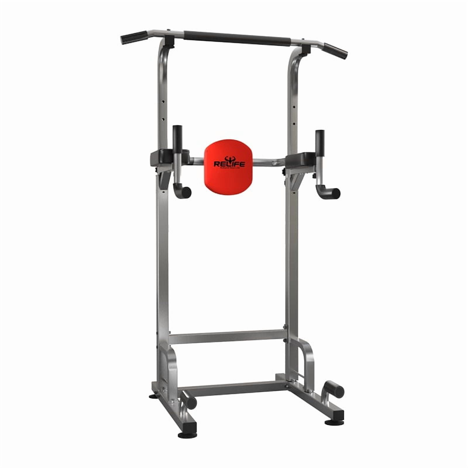 Relife Sports Power Tower Dip Station Pull up Bar Exercise for Home Gym Strength Training 450lb