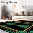 thumbnail image 2 of ODIKA 4'x6' Machine Washable Non-Slip Area Rug, Yuletide Conifer Latch Hook Kit Canvas Yarn Crochet Decoration High Traffic Rug, Black, 651012, 2 of 5