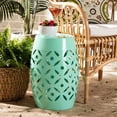 thumbnail image 6 of Baxton Studio Hallie Modern and Contemporary Aqua Finished Metal Outdoor Side Table, 6 of 8